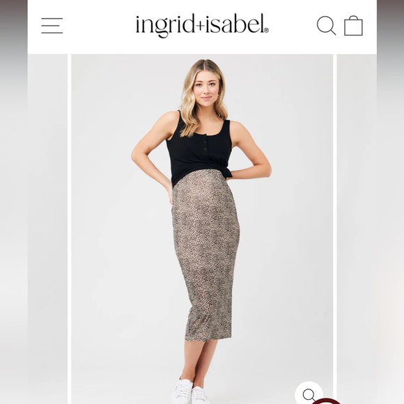 Ripe maternity leopard mesh skirt L - Picture 1 of 6